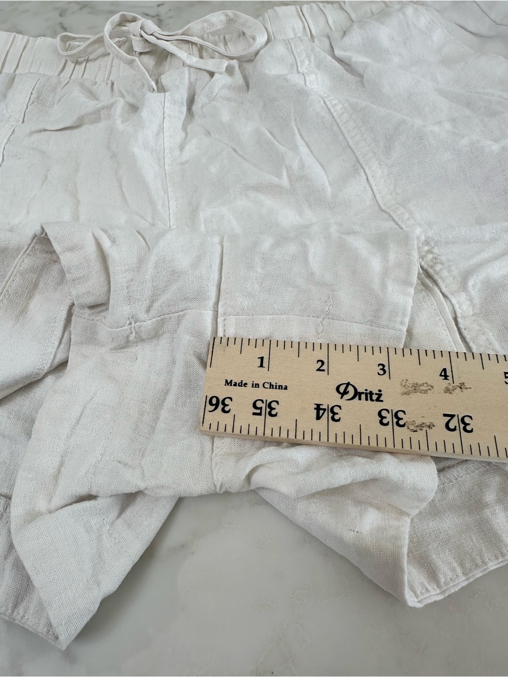 Universal Thread White High Rise Linen Pull-On Shorts. Size Large - Picture 9 of 11